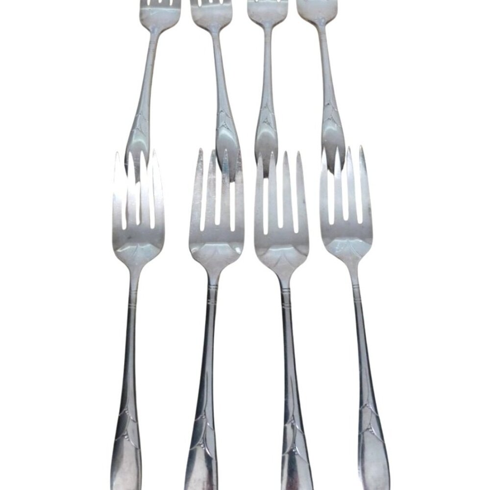 Lot of 8 Oneida Community Lady Hamilton Silverplate Dessert Forks 6.25"